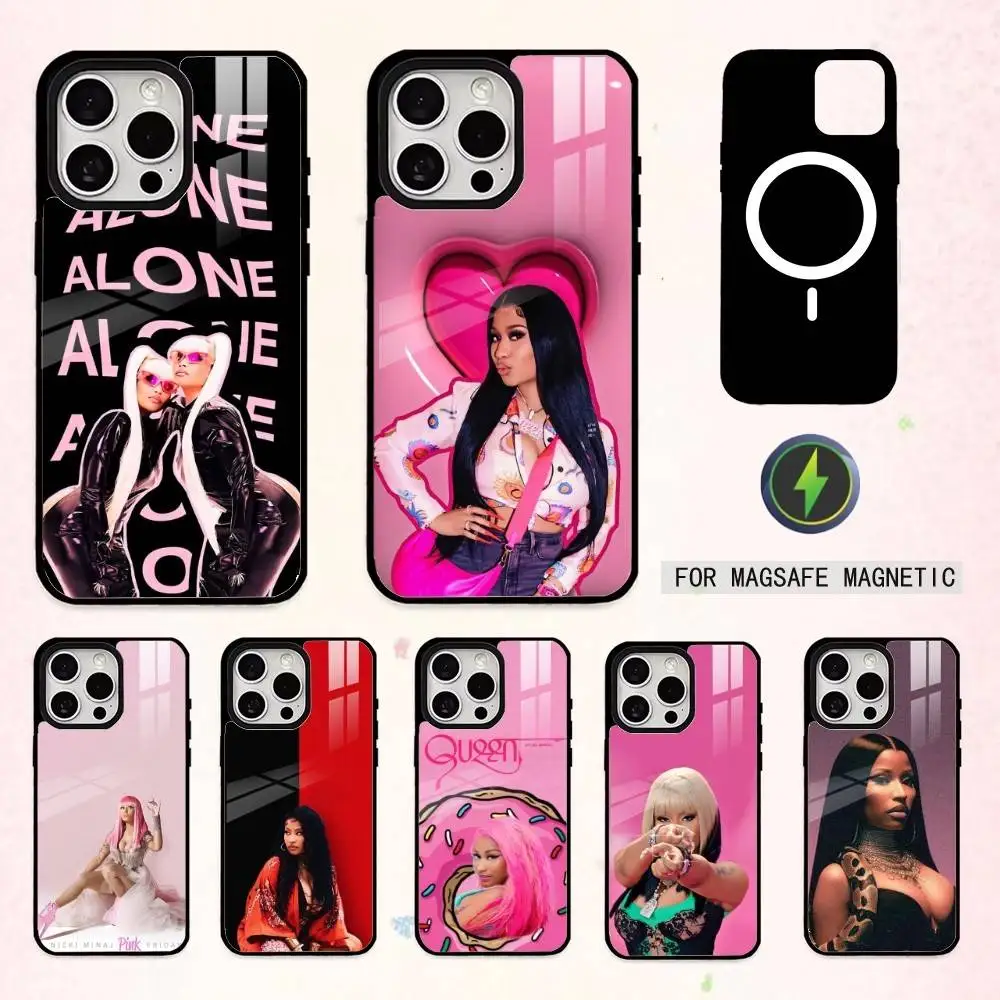 

Чехол для телефона N-Nicki Singer M-Minaj для iPhone 17, 16, 15, 14, 13, 12, 11 Plus, Pro Max, магнитный, для беспроводной зарядки Magsafe