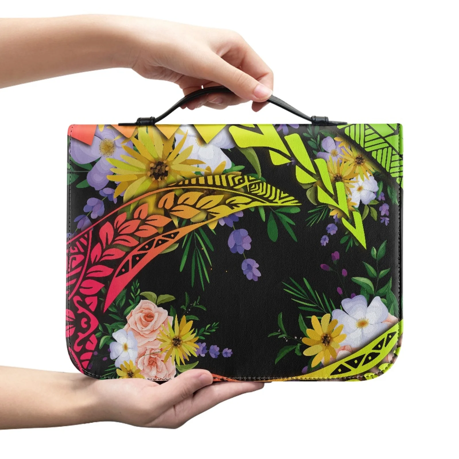 XIXIRIMIDO Bible Holder Top Handle Bible Bags for Christian Prayer Adults Tribal Floral Pattern 2026 Collection
