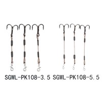 3pcs Fishing Hook Treble Overturned Hooks Stainless Steel Pike Perch Bass Predator Lure Fishing Stingers Hook