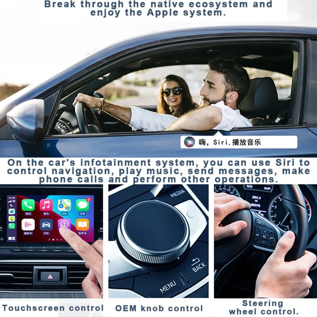 2024 Newest Wireless CarPlay Adapter CarPlay Convert Wired to Wireless CarPlay Plug & Play Auto Connect No Delay Online Update