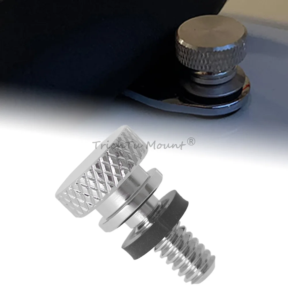 

Легко устанавливаемый хромированный рифленый болт для крепления сиденья на заднее крыло мотоциклов Harley Sportster, Touring, Softail, Dyna, CVO (модели 1996-2019)