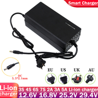 12.6V 16.8V 25.2V 29.4V 1A 2A 3A 5A 10A lithium battery charger, 3S 4S 6S 7S suitable for  12V 14.8V 24V 29V battery pack