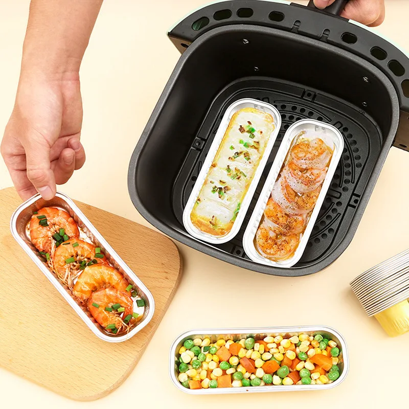 

30 Pack Mini Loaf Baking Pans with Lids (6.8oz) Rectangle Aluminum Foil Baking Box Cake Pan Bread Mold baking tray bakeware