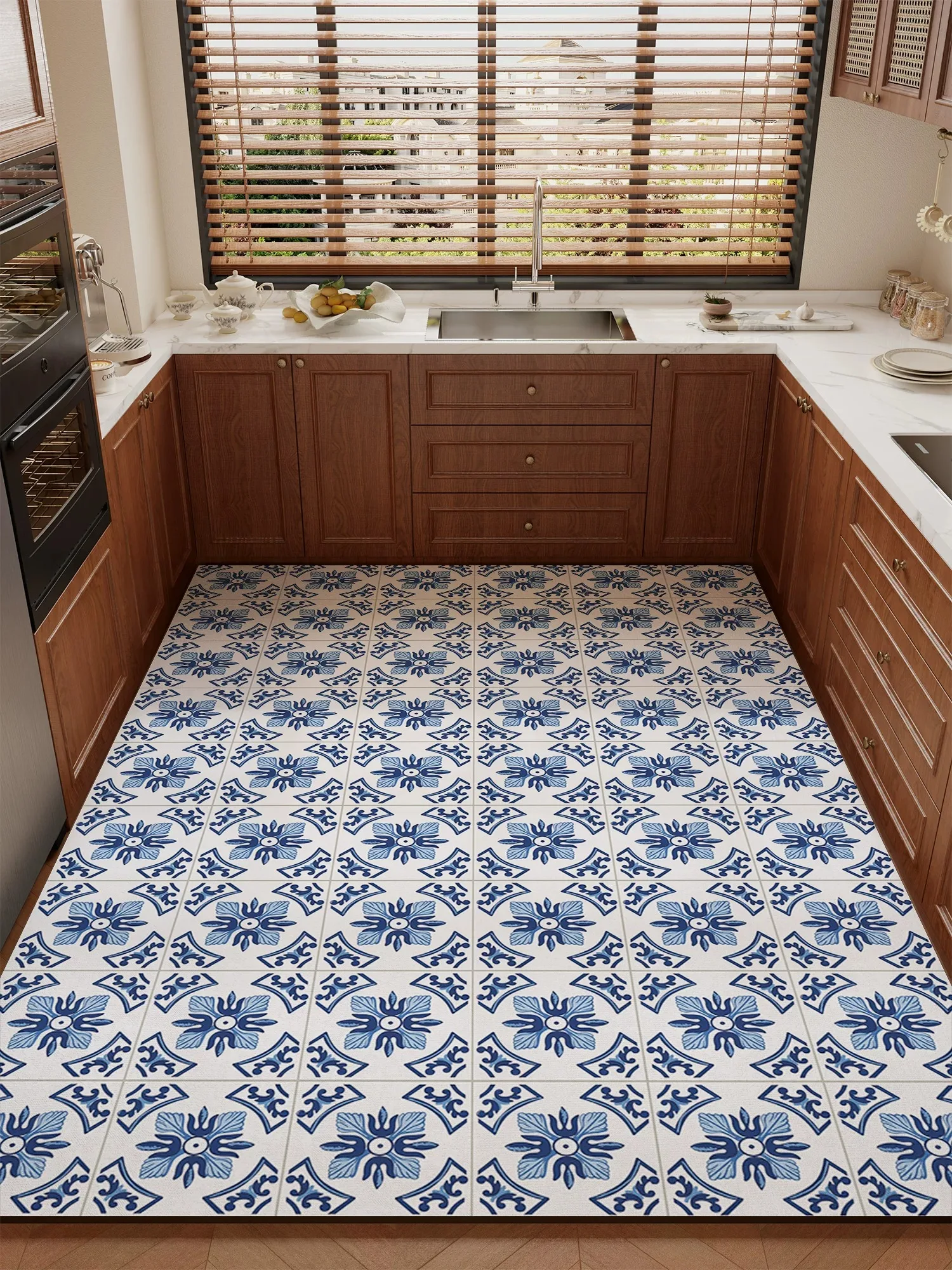 Commercial Kitchen Light - Pvc Kitchen Carpet Anti-slip Waterproof Leather