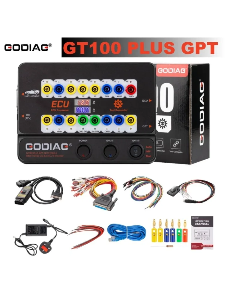 GODIAG – outils de Diagnostic de voiture GT100 PLUS GPT ENET DOIP 24V-12V, boîte de dérivation OBD II, connecteur ECU GT100 + Version améliorée, nouveau