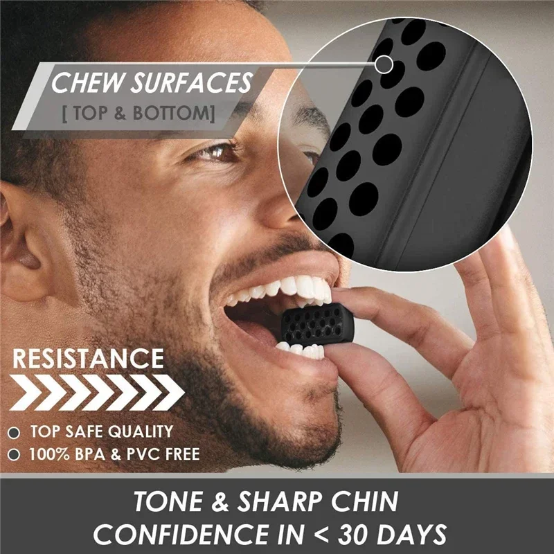 JawLine Exerciser Ball Fitness Face Facial pop n go Mouth Jawline Jaw Exerciser Muscl Chew Ball Chew Bite Breaker Training Body