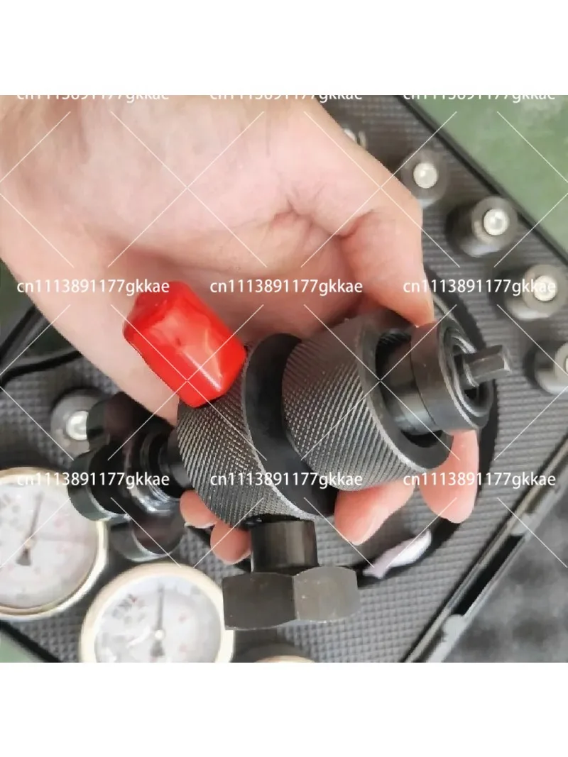 7 In 1 Hydraulic Accumulator Nitrogen Charging Kit Pressure Test Tool for Bladder Piston Diaphragm