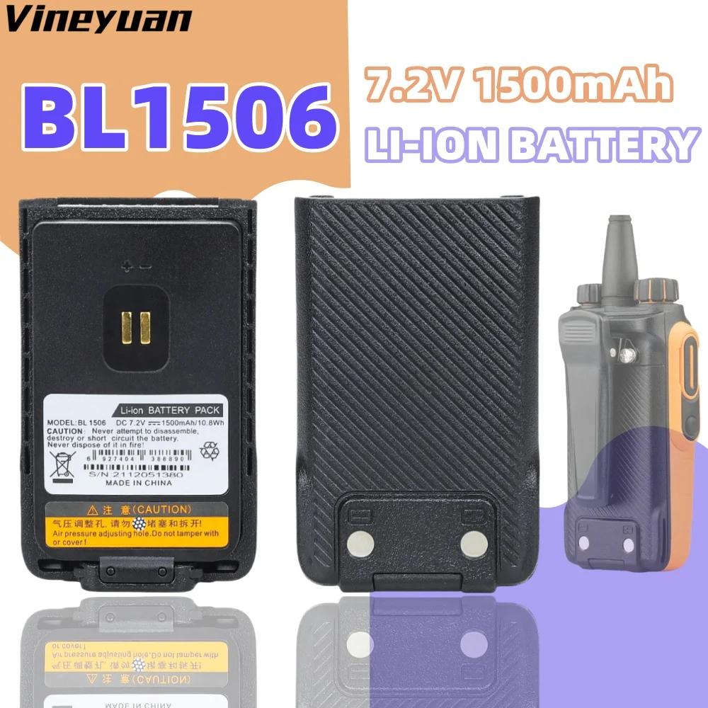 

7.2V 1500mAh BL1506 Li-ion Replacement Battery for Hytera HYT BD500 BD505 BD555 BD510 BD610 Radios fits BL2018 Battery