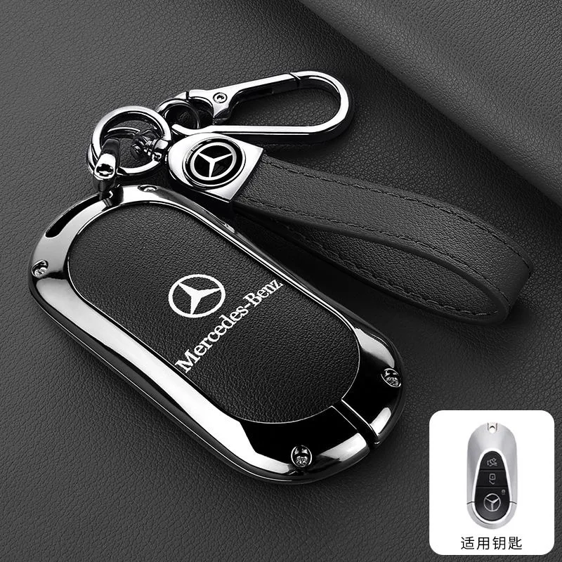 

Cover Bag Keychain Accessories For Mercedes Benz A B C E S Class S400L CLA CLS GLC GLE GLS EQE EQS AMG Car Remote Key Protector