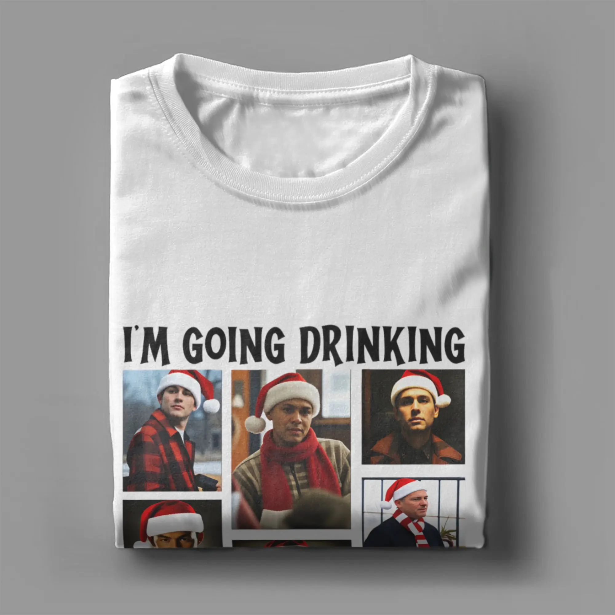 Men's Charlie Hunnam Ed Gein I'm Going Drinking Yes I Am Christmas T Shirts  Cotton Tees Summer Custom Logo Tshirt Large Size