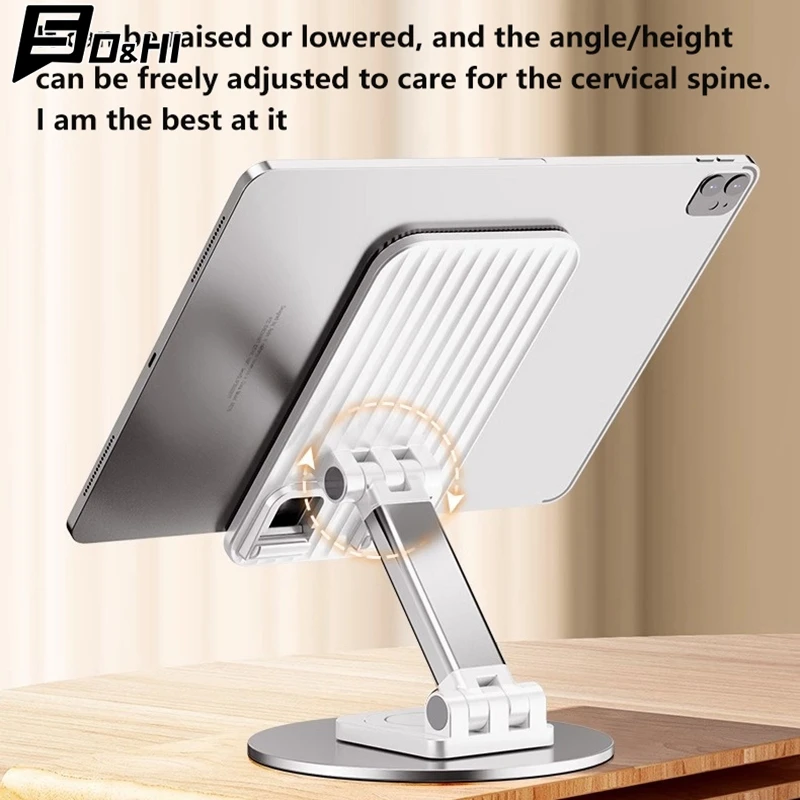

360 Rotate Metal Desk Mobile Phone Holder Stand For Xiaomi Portable Adjustable Foldable Tablet Stand Desktop Bracket