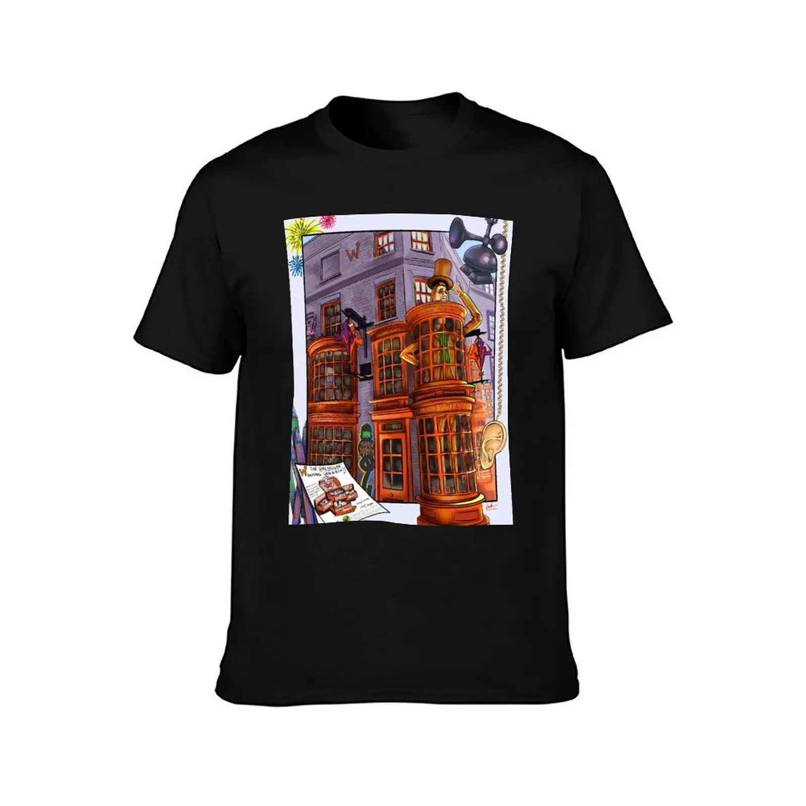 Weasleys wizard wheezes T-Shirt, Summer Casual Cotton Tee, Oversized Streetwear Tops, Vintage Graphic Print, Unisex Men Women