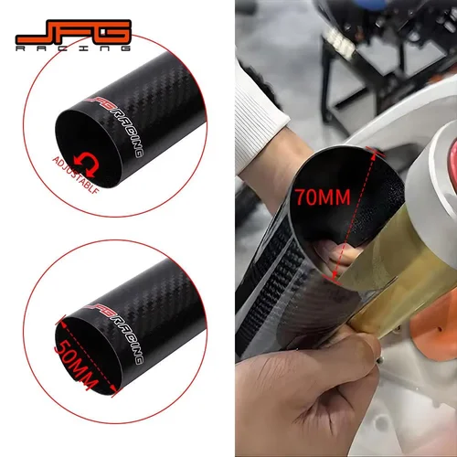 Imagen 2 del producto JFG-protector de horquilla delantera de fibra de carbono para motocicleta, accesorio de cubierta envolvente para EXC SX SXF XC XCF XCW CRF YZ 125 250 350 450 Pit Dirt Bike