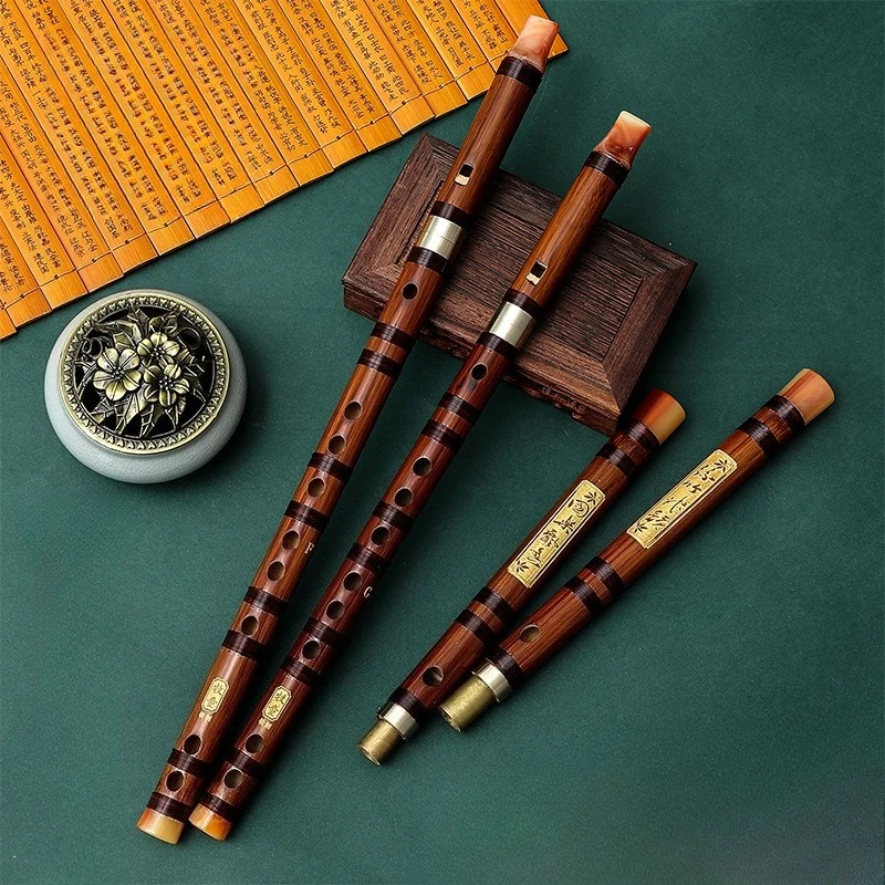 Bamboo Flute E/F/G Key Chinese Traditional Recorder Adult Beginners Transverse Blowing Flute Ethnic Woodwind Music Instruments