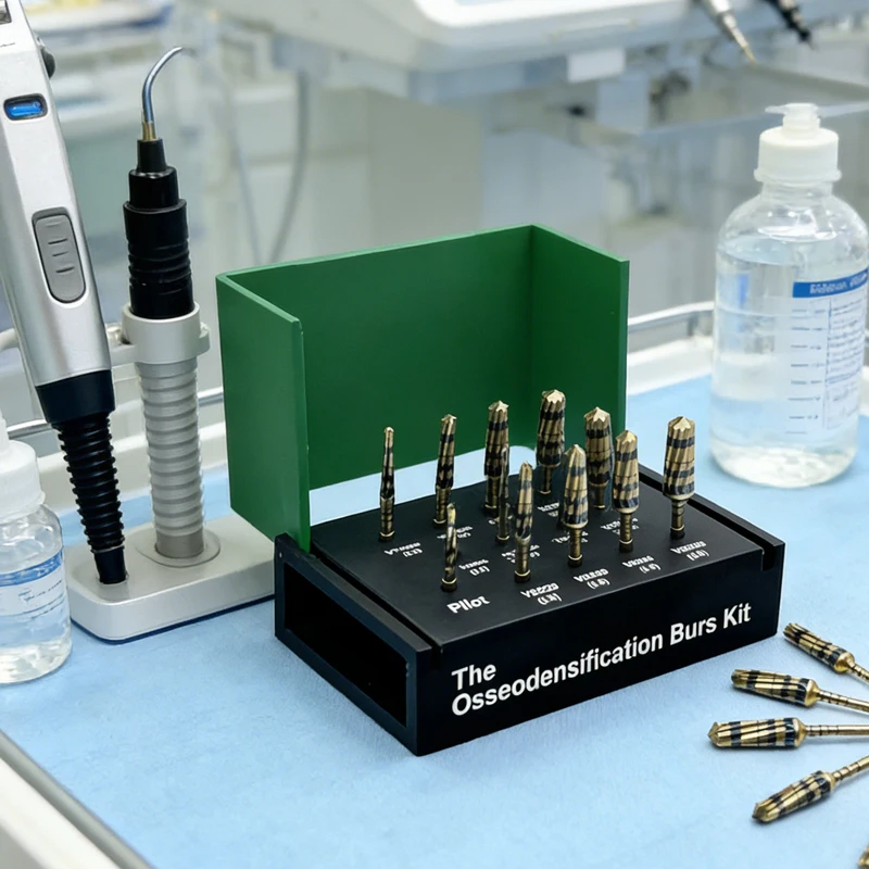 13pcs Osseodensification Bur Kit, Surgical Dental Drills for Implant & Maxillary Sinus Lift Procedure Tools
