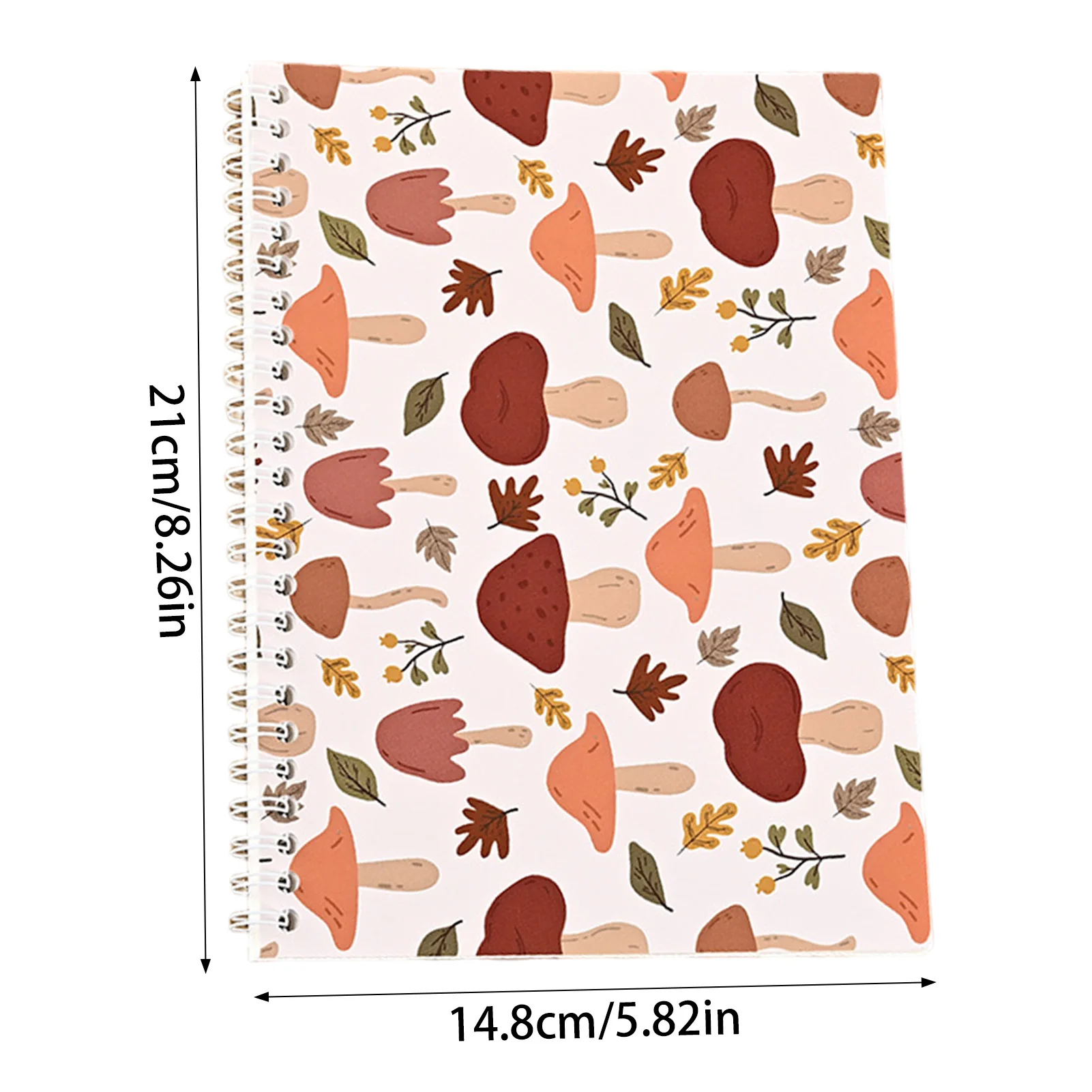 Cuadernos en espiral A5 para estudiantes, estampado de estilo de dibujos animados, tapa dura Floral, bonitos libros de notas adecuados para Acción de Gracias exquisita