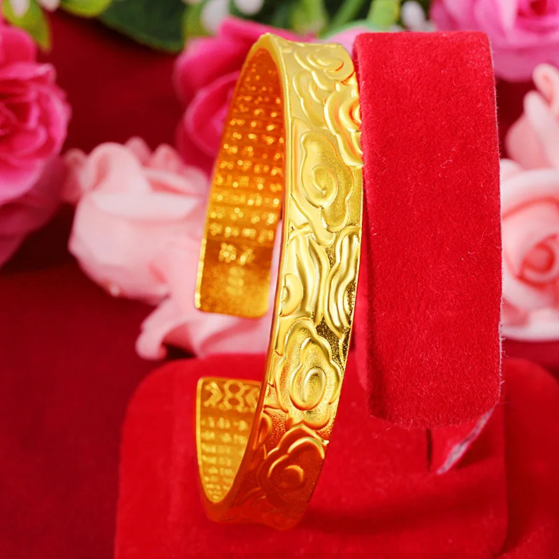 

Auspicious Meaning Open Auspicious Cloud Bracelet For Women 24K Gold AU999 | Peace and smooth, lasting good fortune