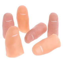 5pcs/set Hard Thumb Tip Finger Fake Magic Trick Close Up Vanish Appearing Finger Trick Props Toy Funny Party