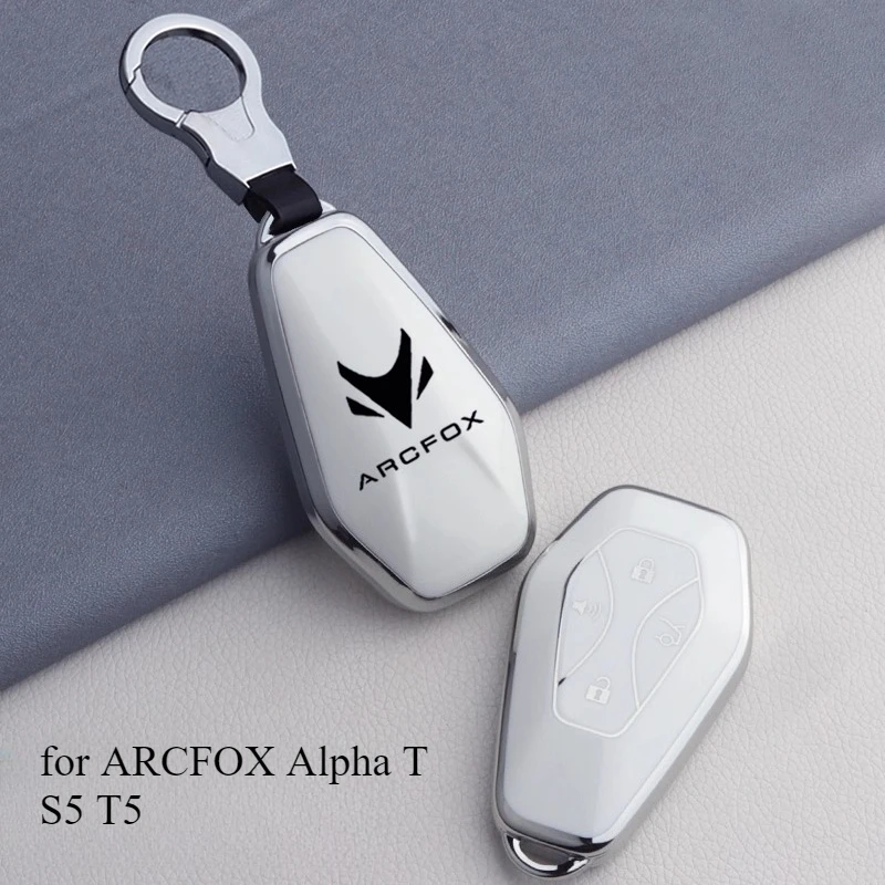 

Чехол-брелок из ТПУ премиум-класса для ARCFOX Alpha T S5 T5, гибкий защитный чехол с S-образным металлическим крючком
