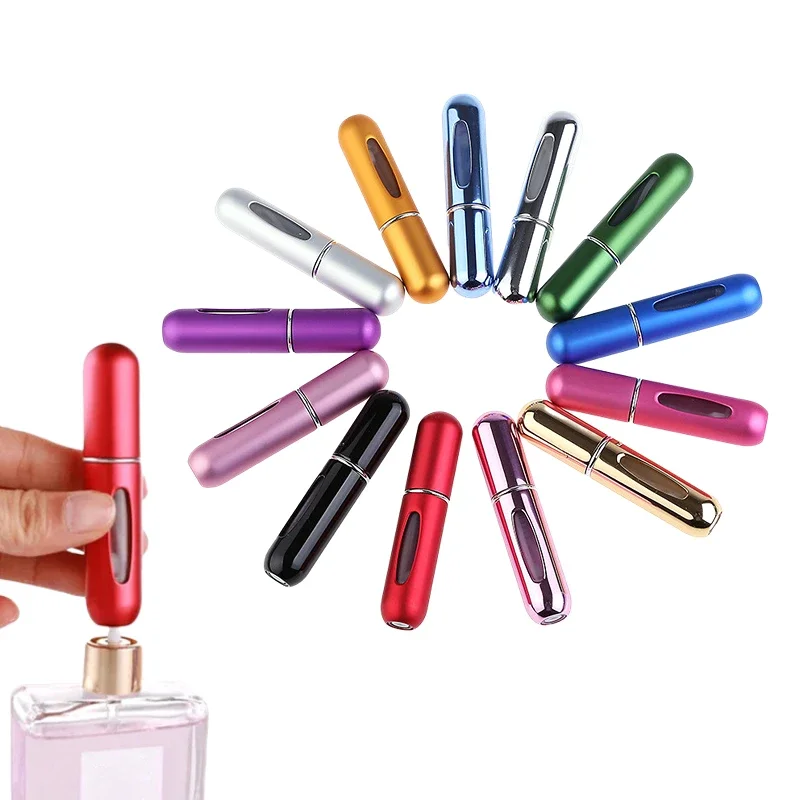 5ml Perfume Recarga Garrafa Mini Portátil Recarregável com Spray Jar Perfume Bomba Vazio Cosméticos Recipientes Atomizador para Ferramentas de Viagem