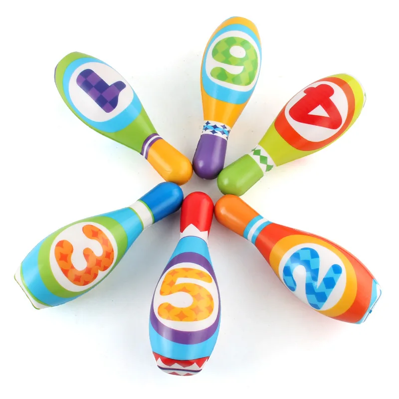 어린이 볼링 장난감 스포츠 레저 전통적인 솔리드 PU 코튼 볼링 세트 어린이 선물을위한 부모-자식 대화 형 스포츠 공