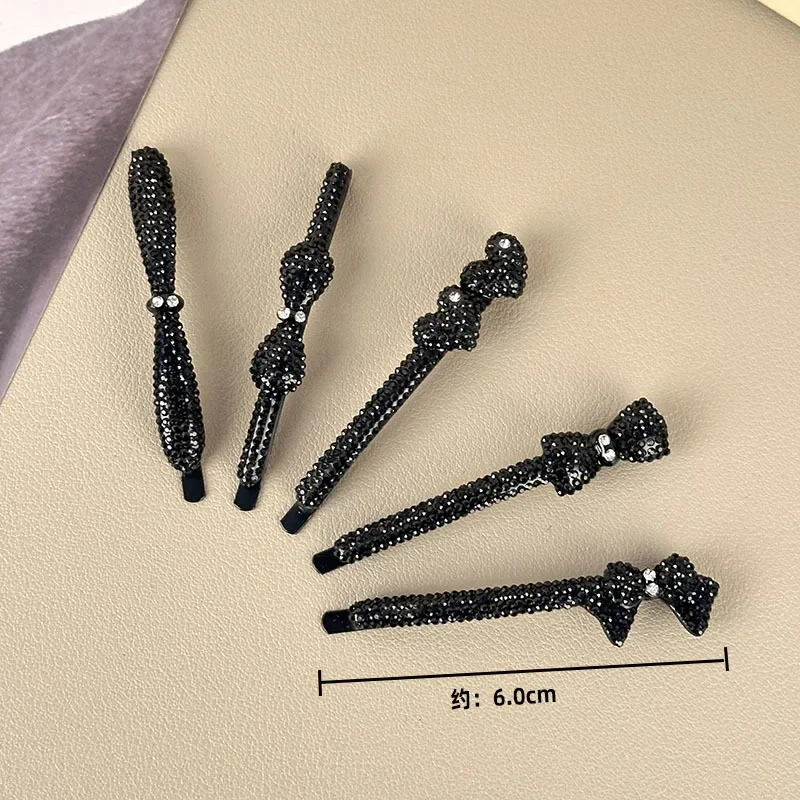 3pc Fashion Europe and America Black Hairpin Hair Side Clips for Women Girls Child Gift Hair Accessories Headwear Ornament