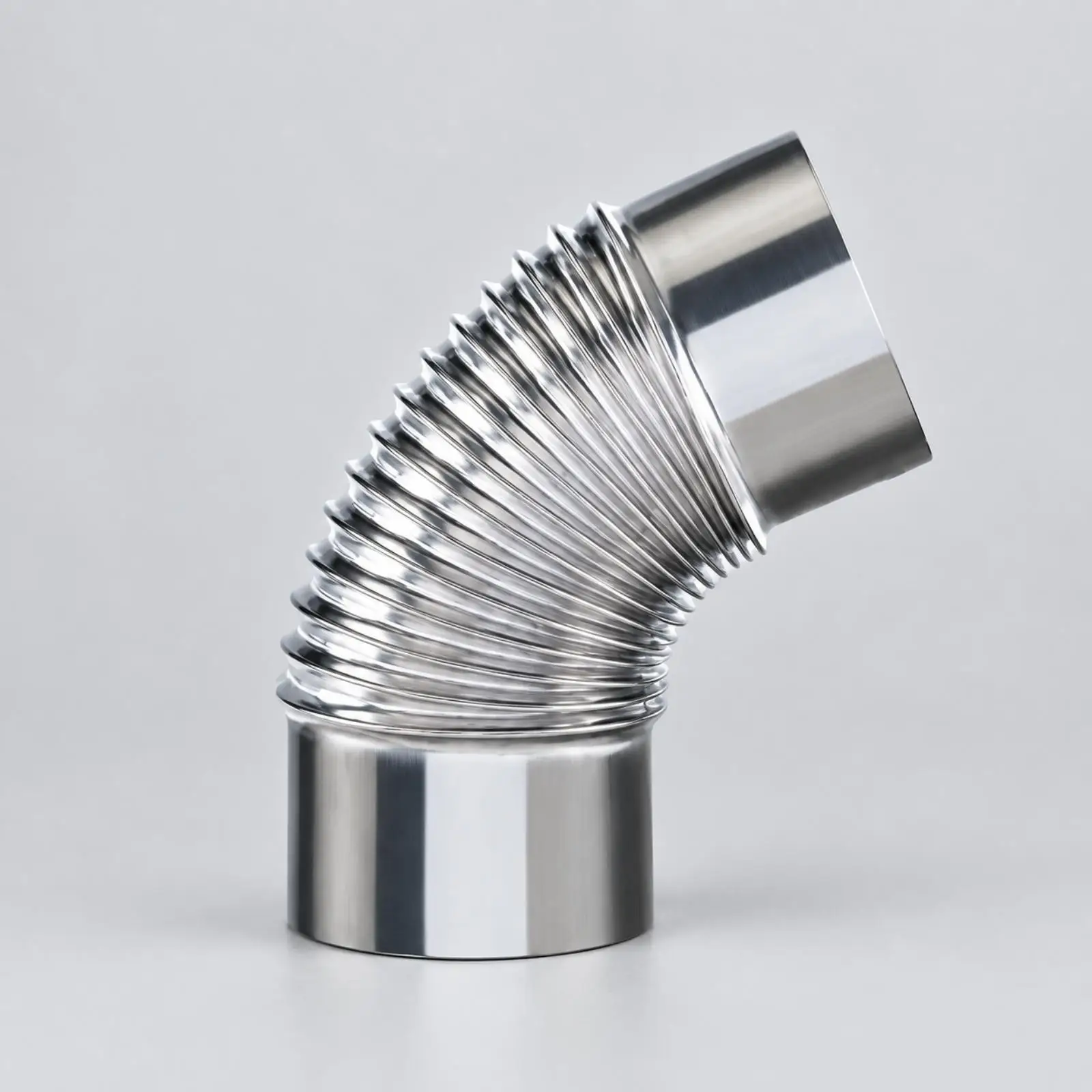 Flue Fitting Heat Resistant Curved Chimney Flue Elbow Fireproof Elbow Exhaust Pipe for Tight Installation Points