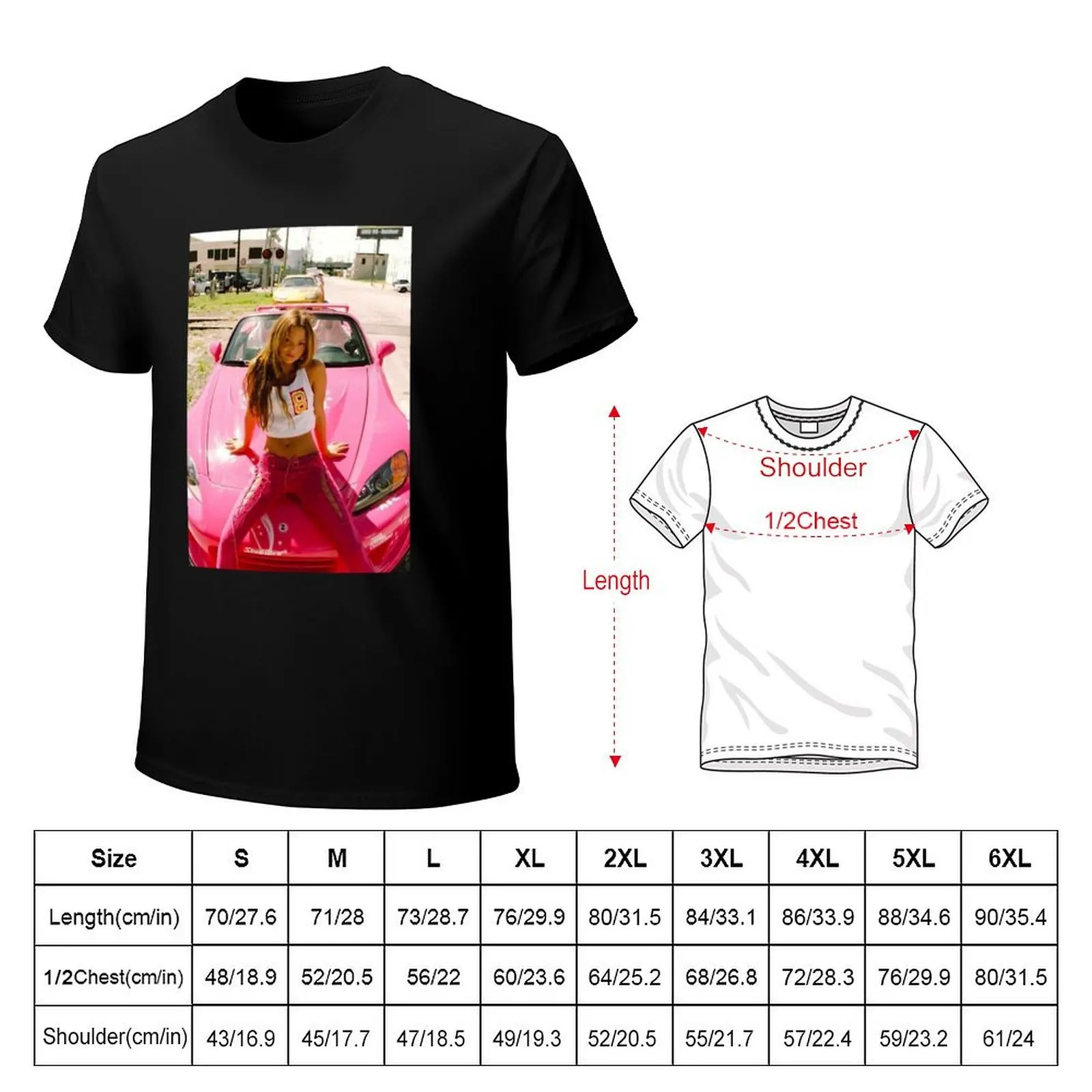 DEVON AOKI PINK RACE CAR POSTER T-Shirt t shirts cotton 100% T-Shirt
