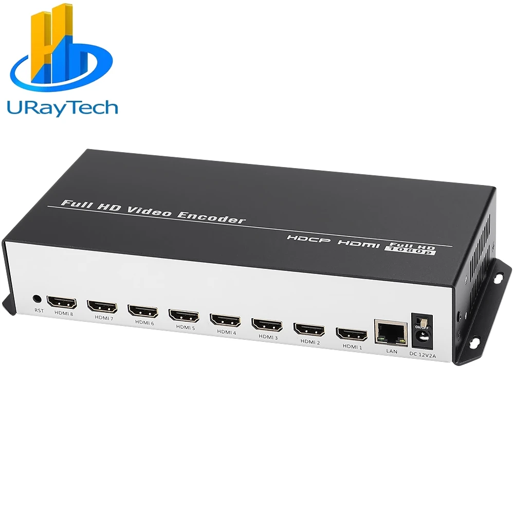 8 in 1 H.264 HDMI to IP Video Encoder IPTV 8 Channels Live Streaming Encoder HD Encoders H264