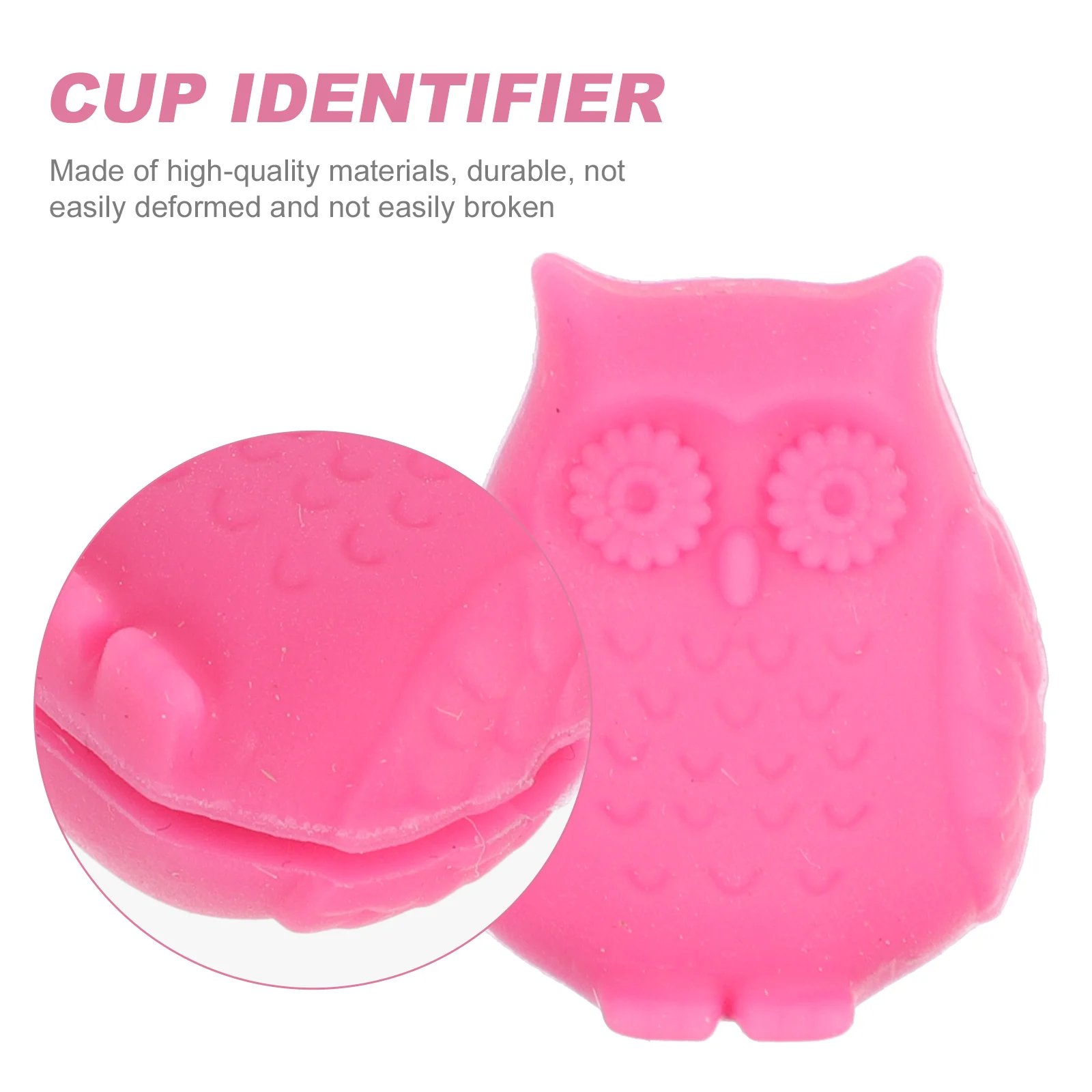 

6pcs Owl Shape Wine Glass Identifier Adorable Cup Marker Non slip Shockproof Bar Tools Kitchen Accessories Easy Clean Reusable