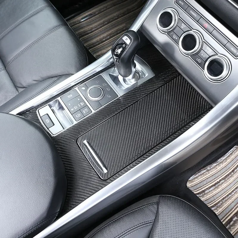 

Suetlcoity For Land Rover Range Rover Sport 2014-17 Real Carbon Fiber Car Center Console Panel Cover Trim Car Accessories (LHD)