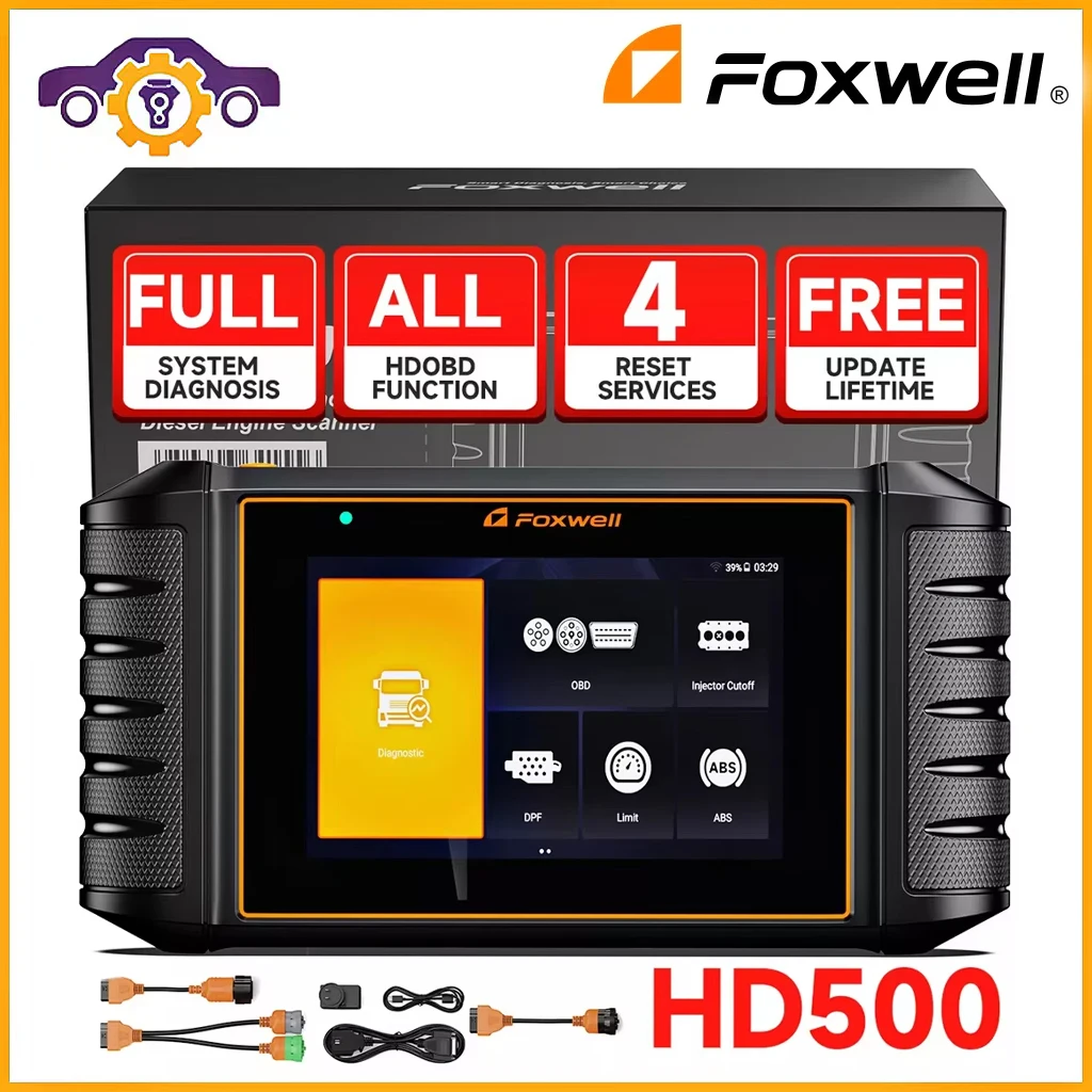 FOXWELL HD500 Heavy Duty Truck Scanner DPF Regen Injector Cutoff Limit Setting All System Diesel Automotive Diagnostic Scan Tool