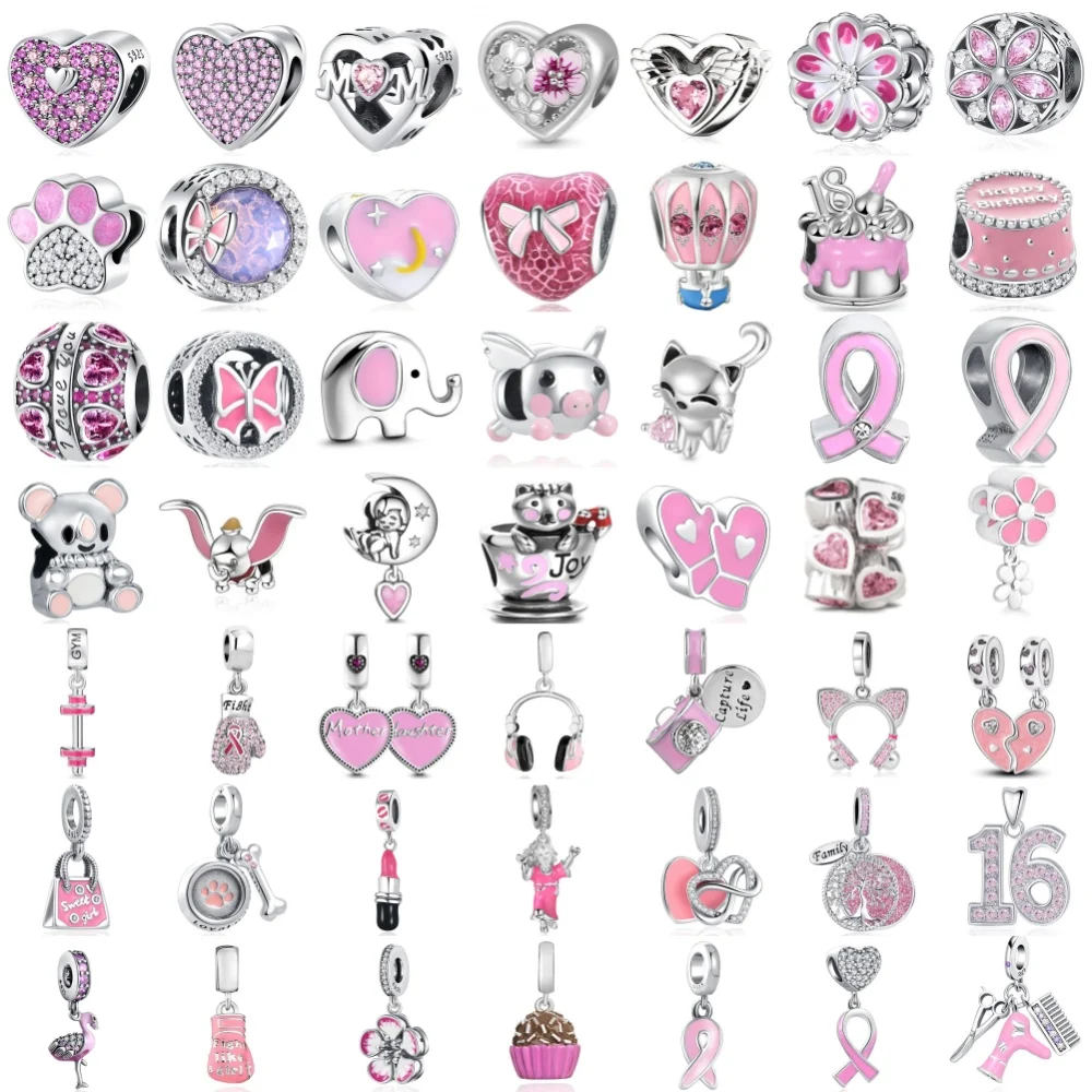 

Hot Selling 925 Silver,Heart-shaped,Dog Paw Bead Cake,Flower Pendant,Original Bracelet DIY Accessories Exquisite Jewelry