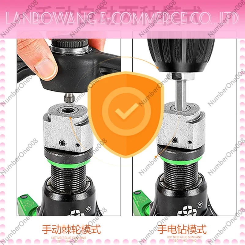 Eccentric Flaring Tool Ratchet Hand Electric Dual Use Copper Pipe Expander for HVAC AC Tube 1/4 3/8 1/2 Inch