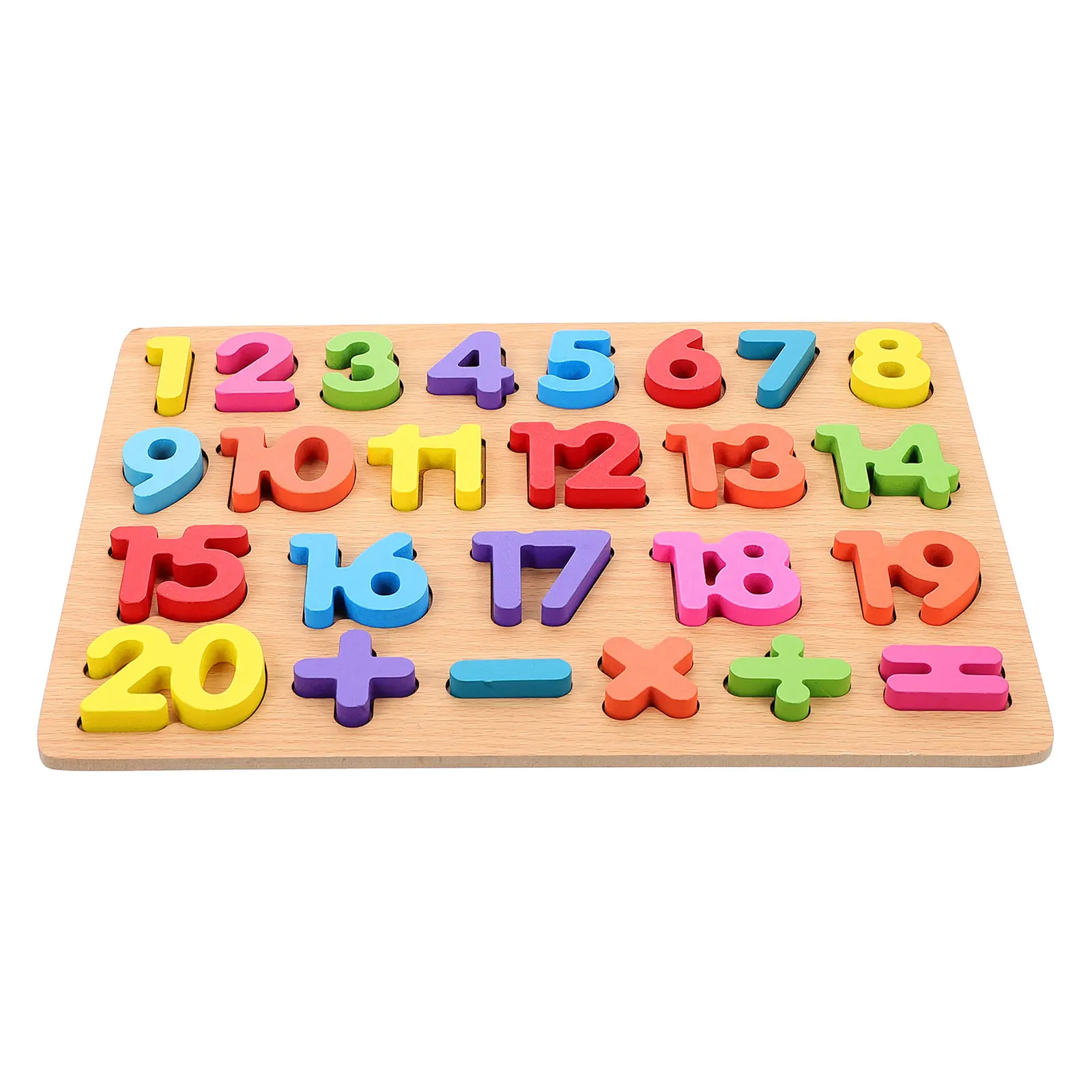1Set Number Puzzle Wooden Learning Set for Children Early Educational Matching Recognition Cognitive Development
