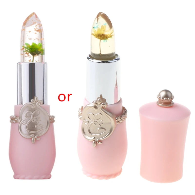 Crystal Flower Jelly Lipstick Lip Color Changing Lip Balm Long Lasting Moisturizing Lip Gloss for Dropship