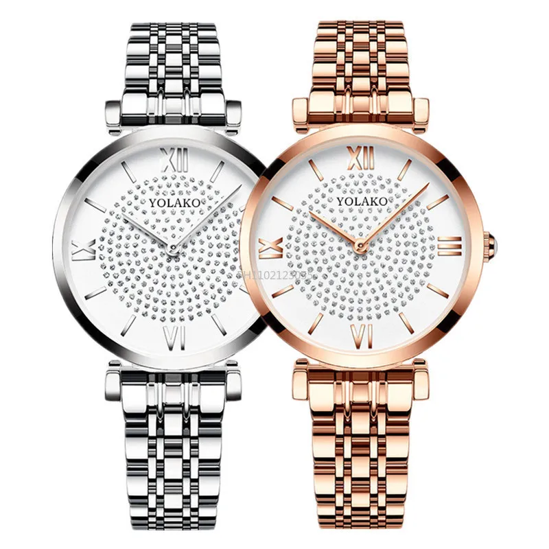 Women Dress Watch Luxury Crystal Watch Quartz Watches Ladies Luxury Women Wristwatch Stainless steel Clock reloj mujer