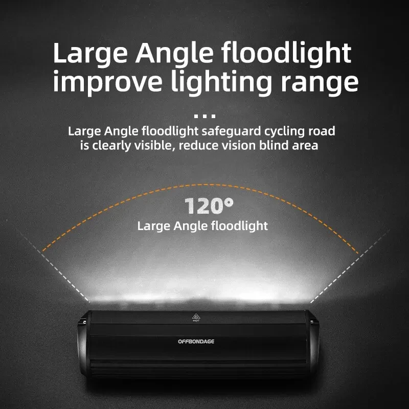 OFFBONDAGE Bicycle Light Front 2600Lumen Bike Light 8000mAh Waterproof Flashlight USB Charging MTB Road Cycling Lamp Accessories