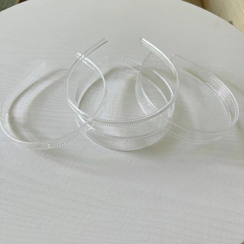 3pcs 8mm/12mm/20mm Clear Plastic Headbands With Teeth Plain Transparent Hairbands for DIY Women Hair Accessories Raw Hair Hoops