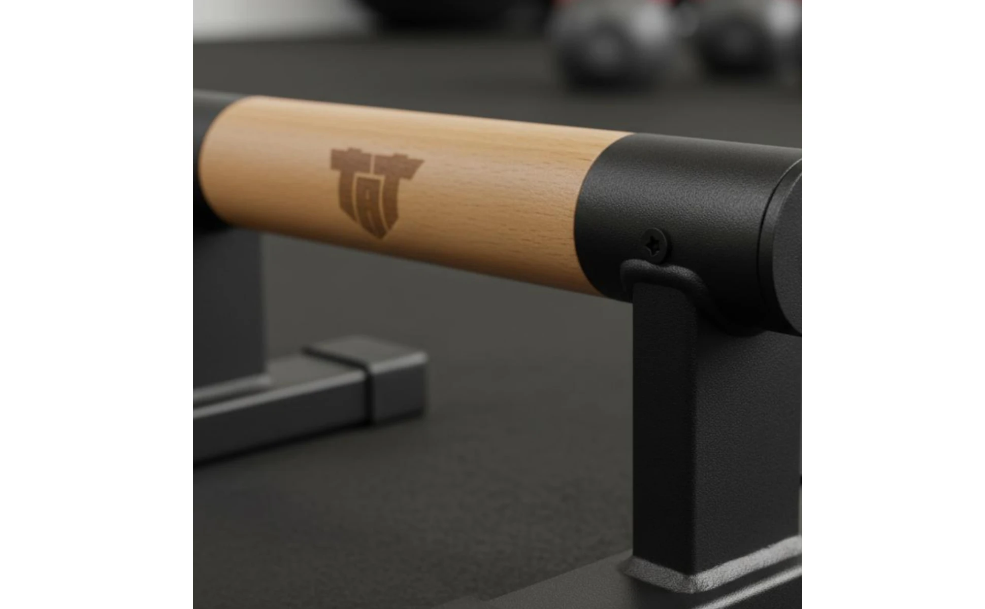2 Pieces Parallel Bar Style Design Push-up Handles Long-Lasting Wooden Push-up Stand Exercise Equipment Heavy Duty Stable Base