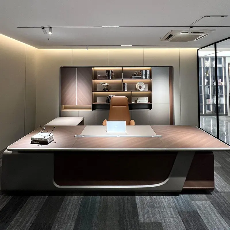 Narrow Upgrades Italy Office Desk Designer Classic Solid Wood Modern Computer Desks L Shape Mesa Escritorio Work Station Table