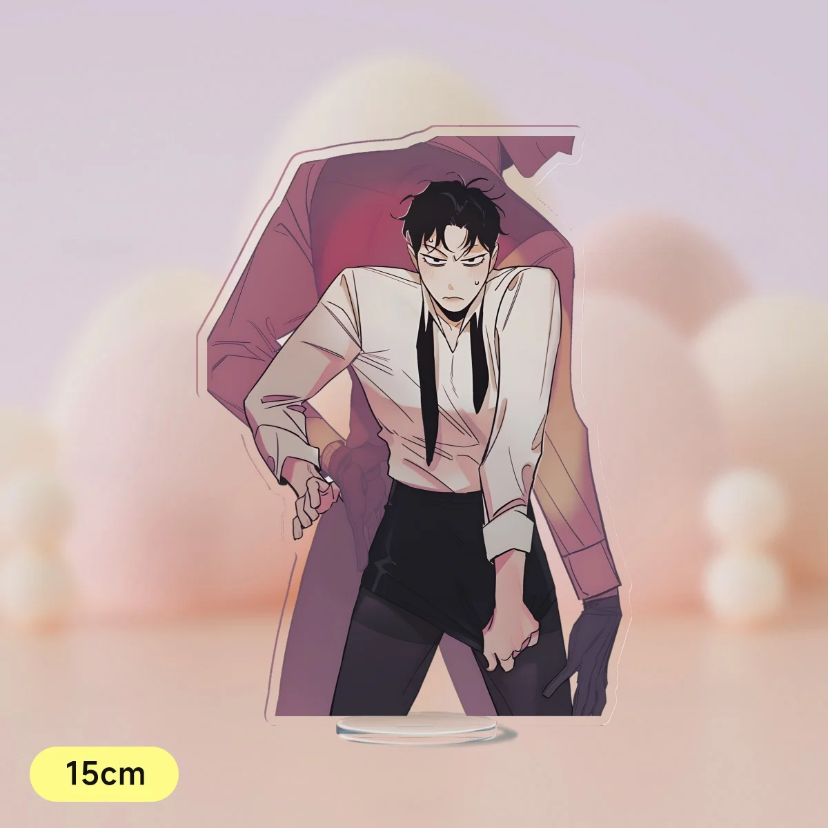 Korean Anime Champagne and Roses Acrylic Stand Cartoon Figures Zheng Yiyuan Standing Desktop Collection For Students Prize 15CM