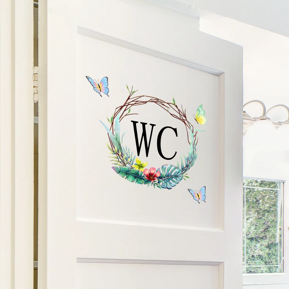 Decorate Your Home Wall Stickers 1 Pcs High Quality Poster Door Stickers Removable WC Wall Sticker Home Garden