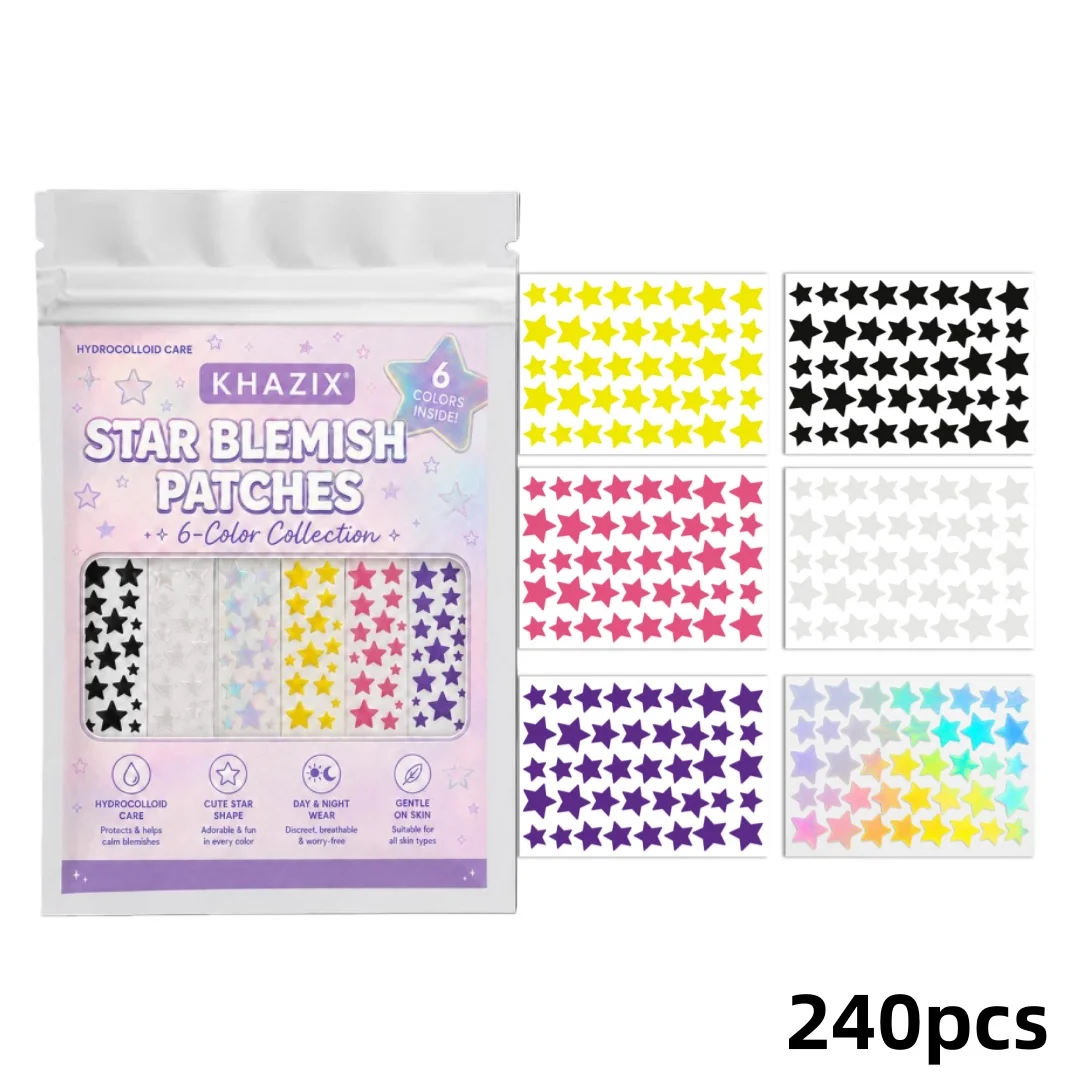 Hydrocolloïde, testé par des dermatologues, couvre et protège les taches visibles, absorbe les excès de sébum, 6 couleurs, soins de la peau végétaliens et sans cruauté (240)