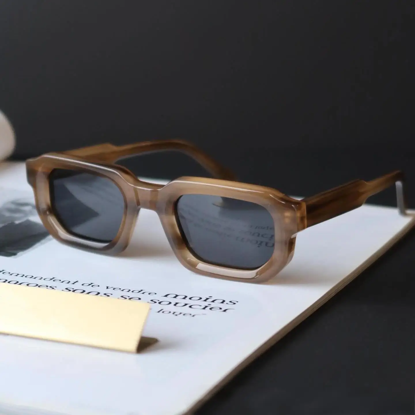 

Luxury Acetate Sunglasses Retro Polarized Sun Glasses Sunblock Sunglasses for Men Square UV Polarizing Sunglasses for Women