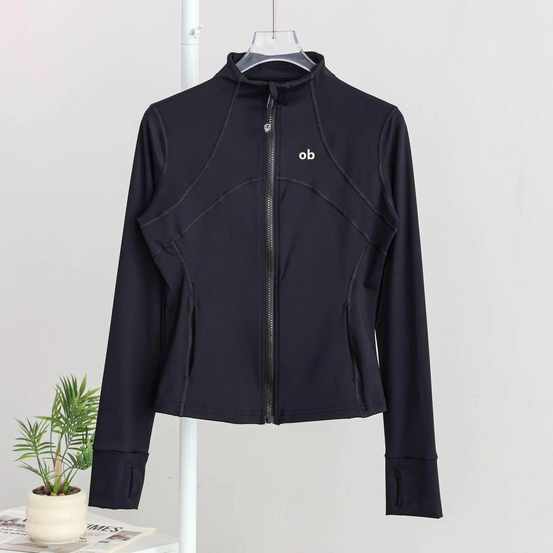 2026 Yoga Jacket Fitness Clothing Slimming and Shaping Pants Standing Collar Sports Long Sleeve Casual Running 2