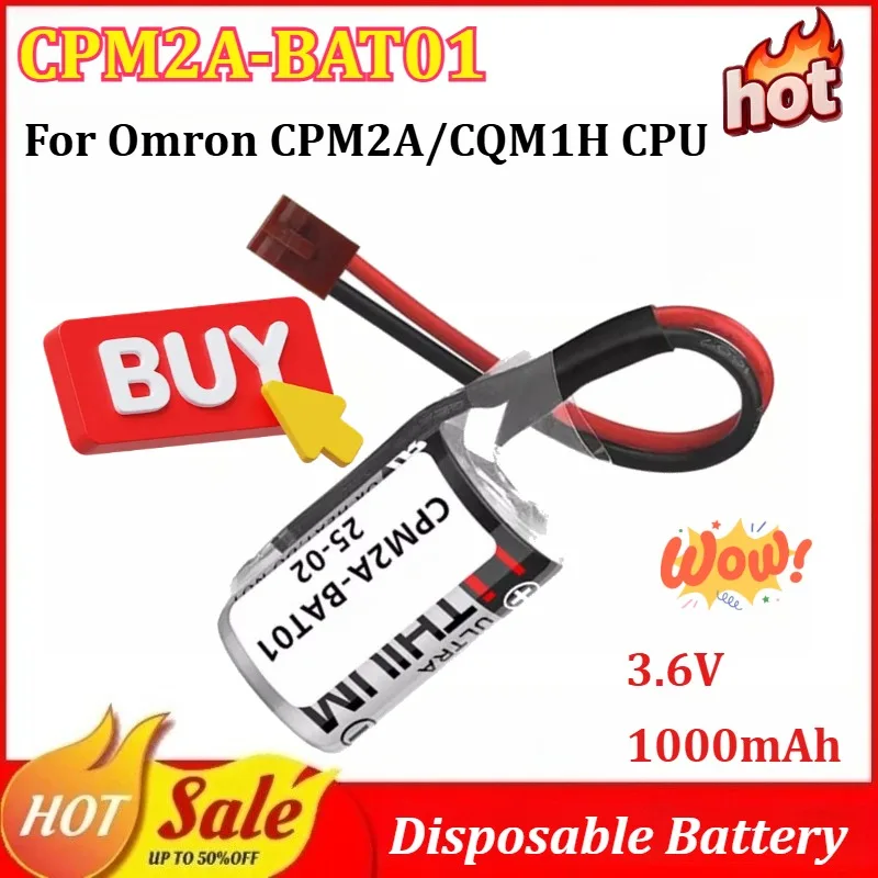 

3-10 шт. CPM2A-BAT01 3,6 В 1000 мАч одноразовые батареи для Omron CPM2A/CQM1H, сменные литиевые батареи для процессоров