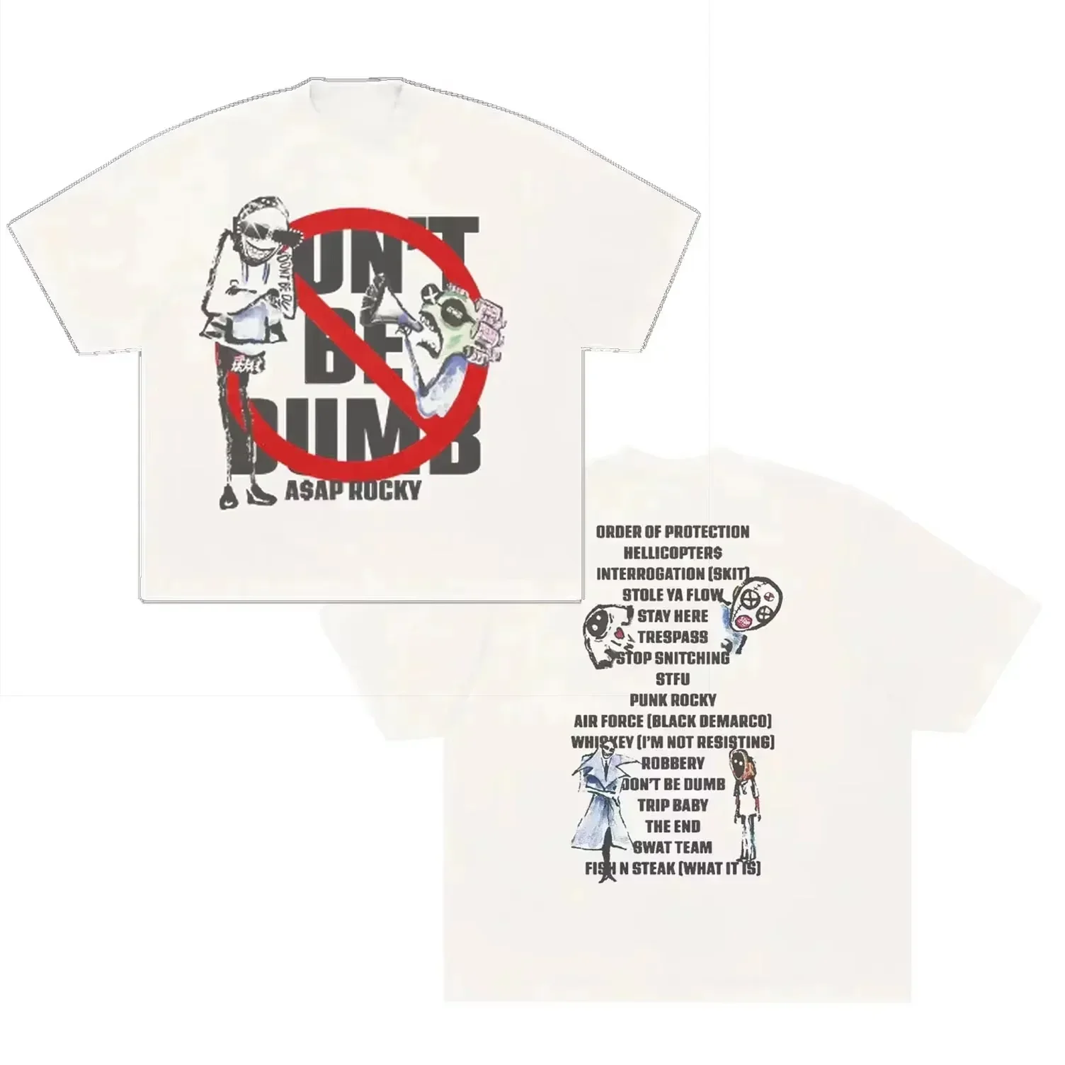 Sommer 2026 Bestseller Rap-Künstler A$AP Rocky - Themenorientiertes Outdoor-Freizeit-Trendmode Herren Kurzarm-T-Shirt – Detail 2