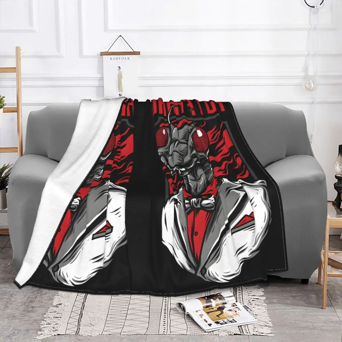 Dark Watch Ant Sticker Blanket Marvel Ant Man Plush Summer Multifunction Thin Throw Blankets For Bedding Plush Thin Quilt