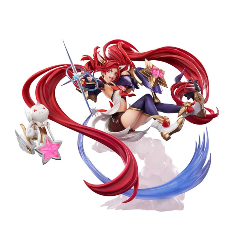 

24Cm Gsc Gsas Lol League of Legends Star Guardian Jinx Action Figure Collectible Statue Ornament Model Garage Kit Doll Toys Gift